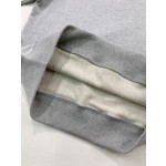 Loewe Grey Red Embroidered Cotton Hoodie