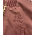 MIUMIU Retro Baseball Short Coat Drop Shoulder Small Silhouette Jacket