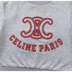 Celine - Round neck flocked pullover sweater