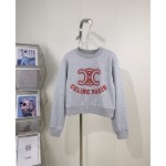 Celine - Round neck flocked pullover sweater