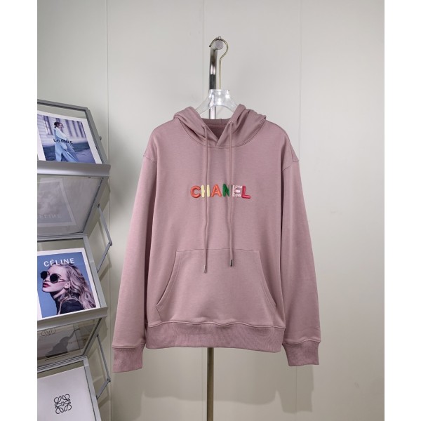 Chanel Small Fragrant Embroidered Colorful Character Logo Hoodie