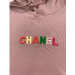 Chanel Small Fragrant Embroidered Colorful Character Logo Hoodie