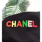 Chanel Small Fragrant Embroidered Colorful Character Logo Hoodie