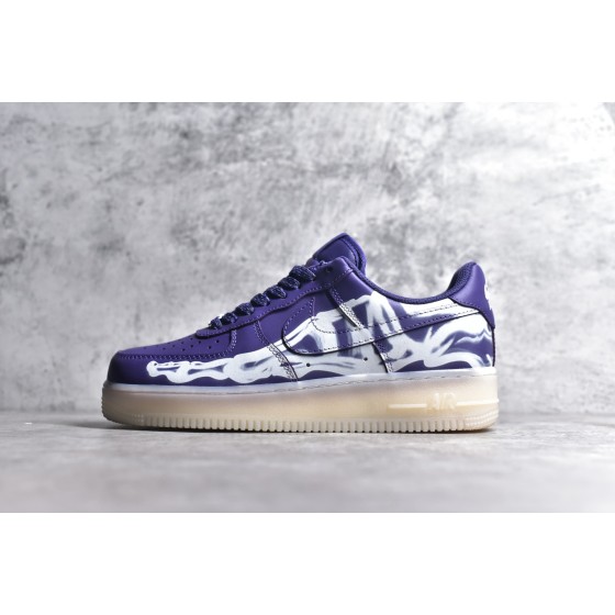 Nike Air Force 1'07 Skeleton QS Halloween Black Purple Glow Skeleton Limited Casual Board Shoe