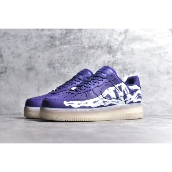 Nike Air Force 1'07 Skeleton QS Halloween Black Purple Glow Skeleton Limited Casual Board Shoe