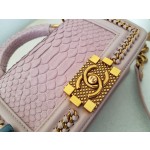 𝗖𝗵𝗮𝗻𝗲𝗹 𝗟𝗲𝗯𝗼𝘆 进口蟒蛇皮 内配小羊皮 最新款重金属手柄包