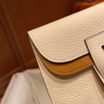 Halzan 25cm New stock tc leather i2 cream white spell 2S sesame color silver buckle