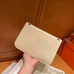 Halzan 25cm New stock tc leather i2 cream white spell 2S sesame color silver buckle