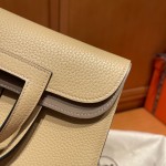 Halzan 25cm New stock tc leather S2 trench coat grey patchwork 18 elephant grey gold buckle