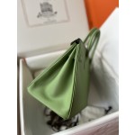 Birkin 30cm avocado green gold buckle  Imported epsom leather hand sewn real shot visible to the naked eye quality