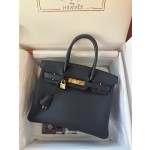 Birkin 30cm black with gold buckle Togo leather Top calfskin Real shooting Quality visible to the naked eye