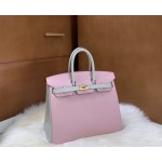 Birkin 25cm swift leather 3Q powder ➕ pearl grey gold buckle