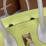 Birkin 25cm epsom lemon yellow ➕ milkshake white gold buckle