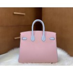 Birkin 25cm epsom leather 3Q powder ➕ haze blue gold buckle