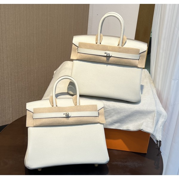 birkin25 import togo mushroom white gold buckle silver buckle all handmade