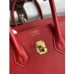 Birkin 25cm Epsom Leather National Flag Red Gold Buckle