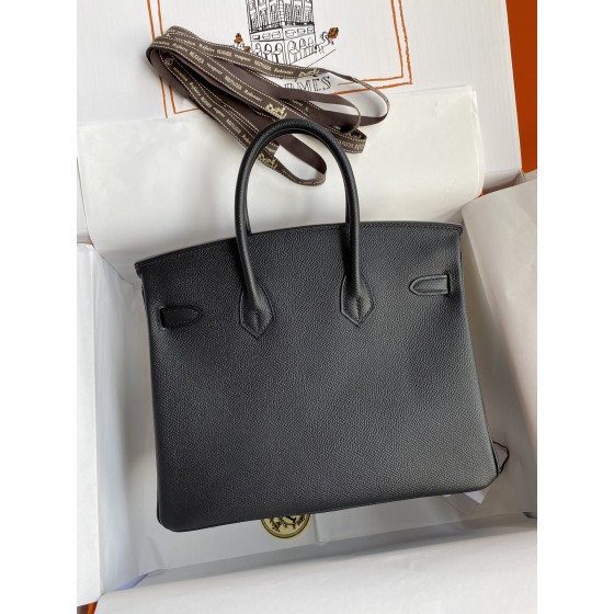Birkin 25cm Epsom Leather Black Silver Buckle