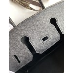 Birkin 25cm Epsom Leather Black Silver Buckle
