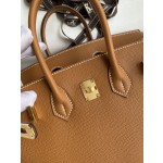 Birkin 25cm Epsom Leather Gold Brown Gold Buckle