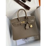 Birkin 25cm Epsom Leather Elephant Grey 🐘 Gold Buckle