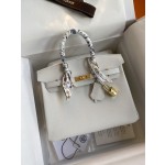 Birkin 25cm Epsom Leather Pure White Gold Buckle