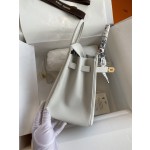 Birkin 25cm Epsom Leather Pure White Gold Buckle