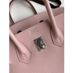 Birkin 25cm Epsom Leather 3Q Pink Silver Buckle