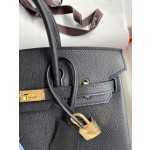 Birkin 25cm Epsom Leather Black Gold Buckle
