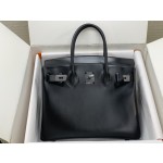 birkin30 antique bag box leather limited edition black buckle all hand sewn