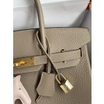 Birkin 25/30/35cm Imported Togo Leather Turtle Grey Gold Buckle