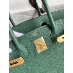Birkin 25/30/35cm imported Togo leather peacock green gold buckle