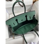 Birkin 25/30/35cm imported Togo leather peacock green gold buckle