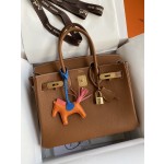 Birkin 25/30/35cm imported Togo leather gold brown gold buckle