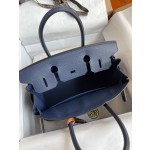 Birkin 25/30/35cm imported Togo leather dark blue gold buckle