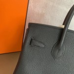 Birkin 30cm black gold buckle imported Togo leather beeswax thread stitching