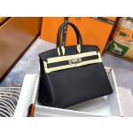 Birkin 30cm Black Silver buckle Imported Togo leather Beeswax thread stitching