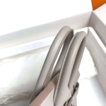 Birkin 25cm c80 pearl grey gold buckle silver buckle original swift calfskin top craftsmanship beeswax thread handmade