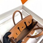Birkin 25cm ck37 gold brown gold buckle silver buckle  Original swift calfskin top craftsmanship beeswax thread handmade