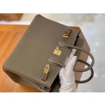 Birkin Elephant Grey Gold Buckle togo leather French original beeswax thread