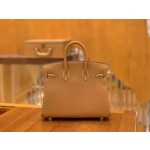 Birkin gold brown gold buckle togo France original beeswax thread