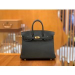 Birkin Black Gold Buckle togo French original beeswax thread