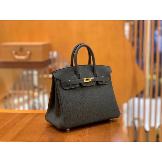 Birkin Black Gold Buckle togo French original beeswax thread