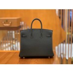 Birkin Black Gold Buckle togo French original beeswax thread