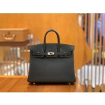 Birkin Black Silver Buckle togo French original beeswax thread