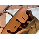 birkin30 imported cow hair ➕ golden brown swift full handmade gold buckle