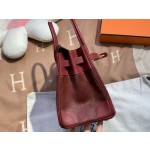 birkin30/25 burgundy imported fetal cow hair spelling swift all handmade gold buckle