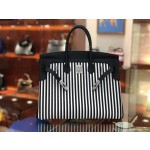 Birkin Riga 30cm swift leather spell imported canvas top handmade! Counter quality!