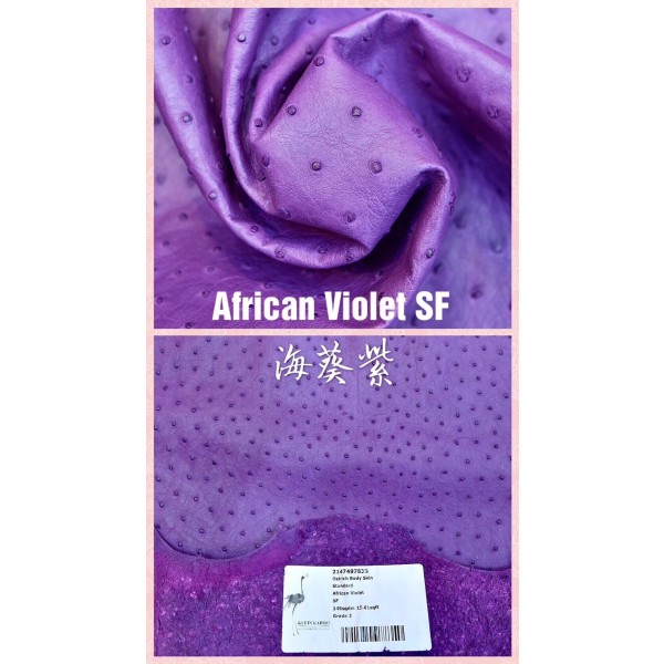 Hermes production of exclusive leather contact customer service custom South African wild ostrich skin:P9 Anemone Purple
