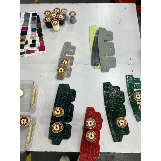 Hermes bag making process：Spliced crocodile leather high-gloss platinum bag