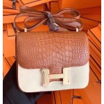 Hermes bag making process：American matte saddle colored leather   Size can be made